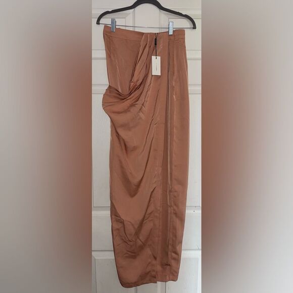 JLuxlabel Peach Jamila Drape Skirt Size Small NWT Hotliday event date night - Picture 3 of 10